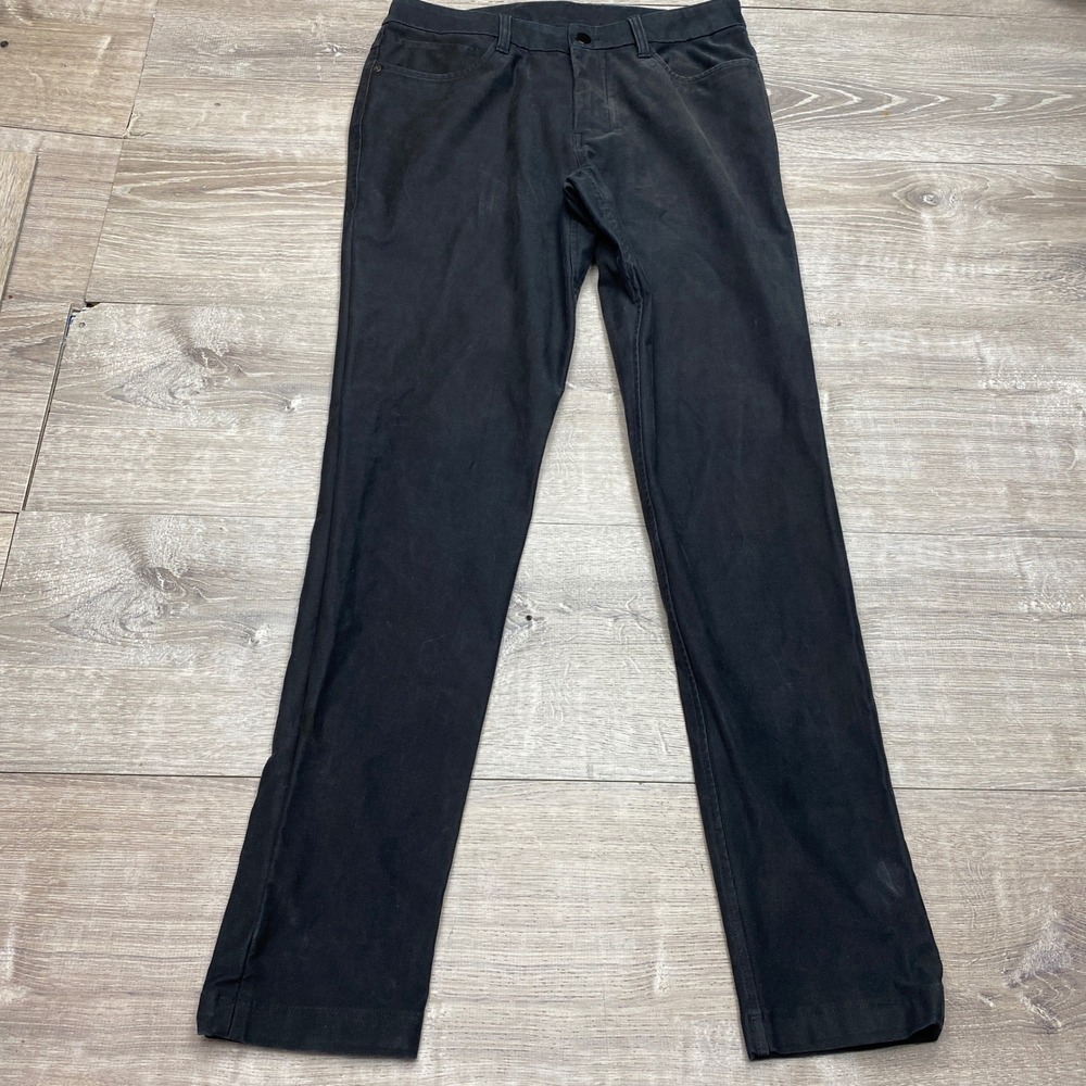 Lululemon Pants‎ ABC Slim Mens 30 Black Canvas Warpstreme 5 Pocket Trousers